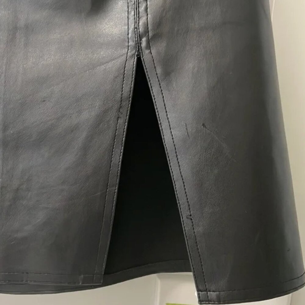 Vegan Leather Mini Skirt - Picture 3 of 14